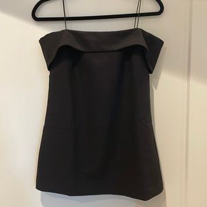 ASOS off the shoulder black top, size small. NWT